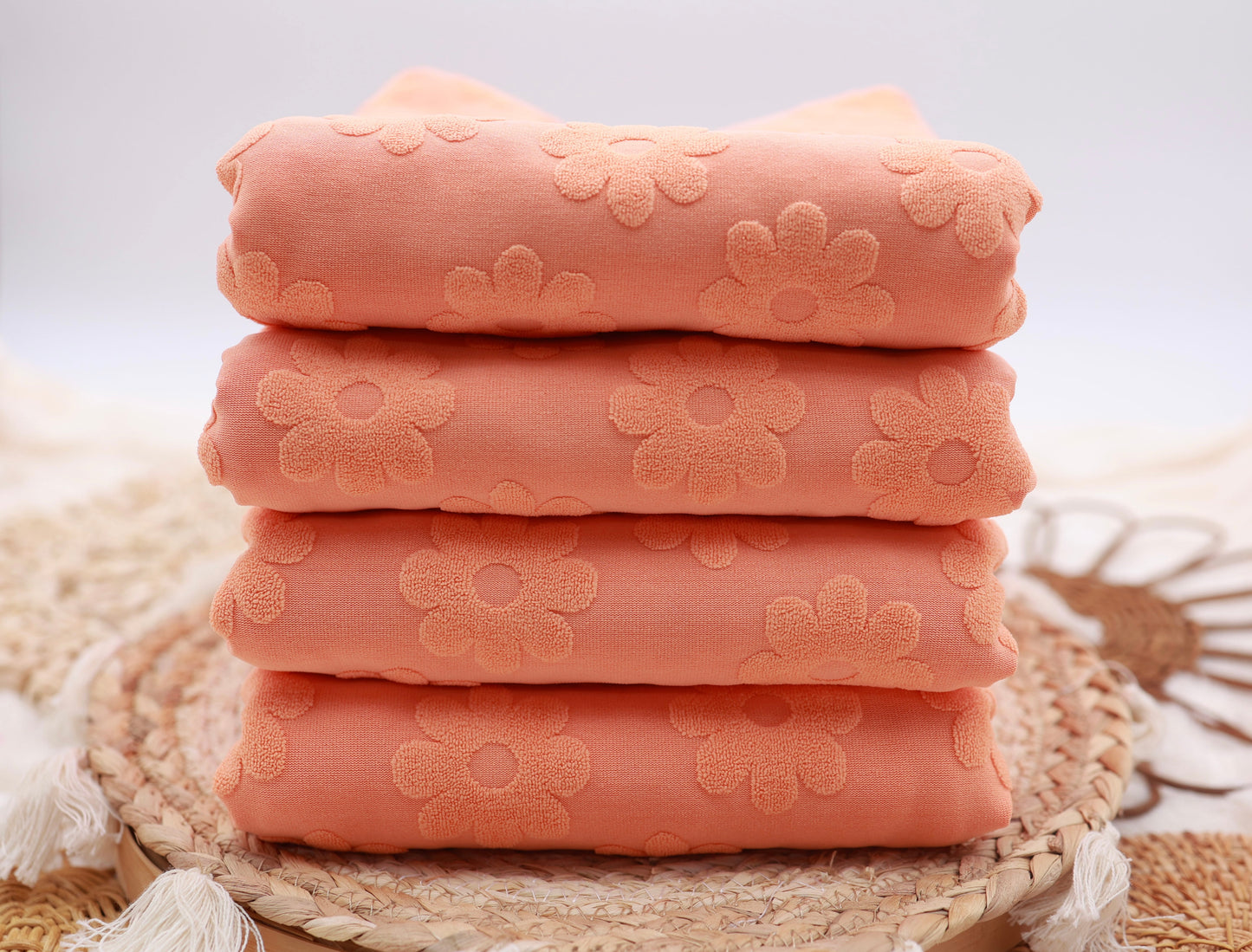 Daisy Floral Knit Orange Lt