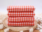 (Rib) Gingham Plaid Orange