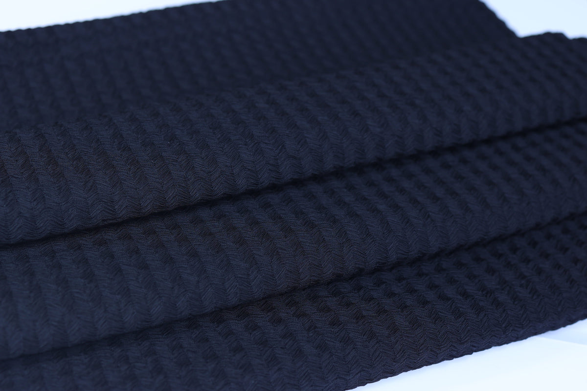(Jacquard) Herringbone Black