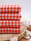 (Rib) Gingham Plaid Orange