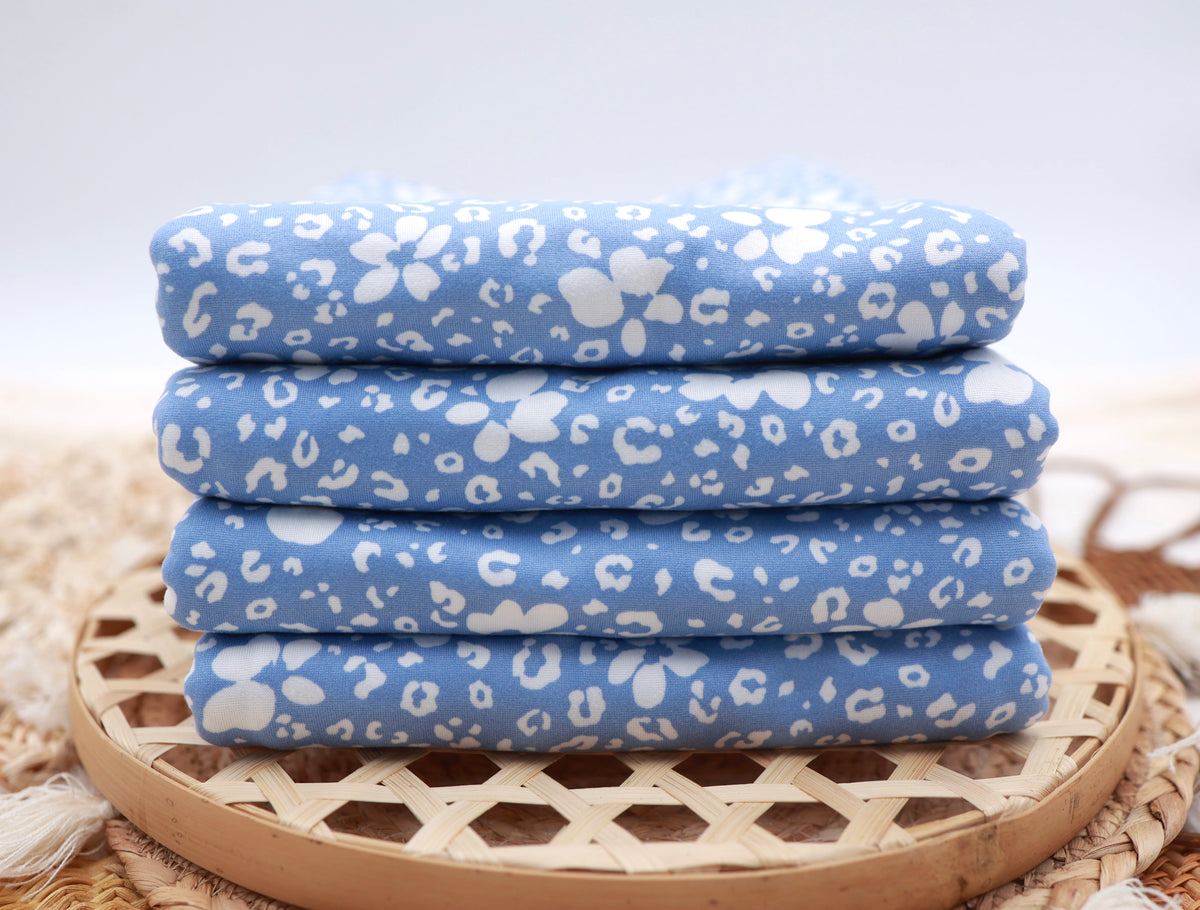 (DBP) Floral Cheetah On Blue