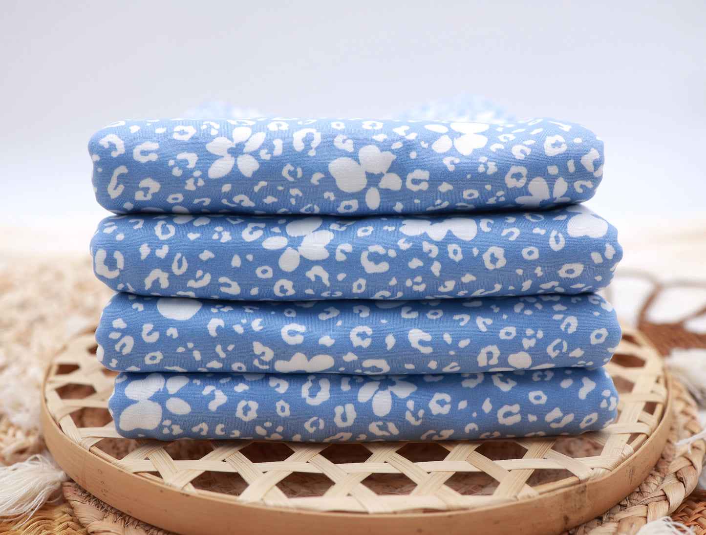 (DBP) Floral Cheetah On Blue