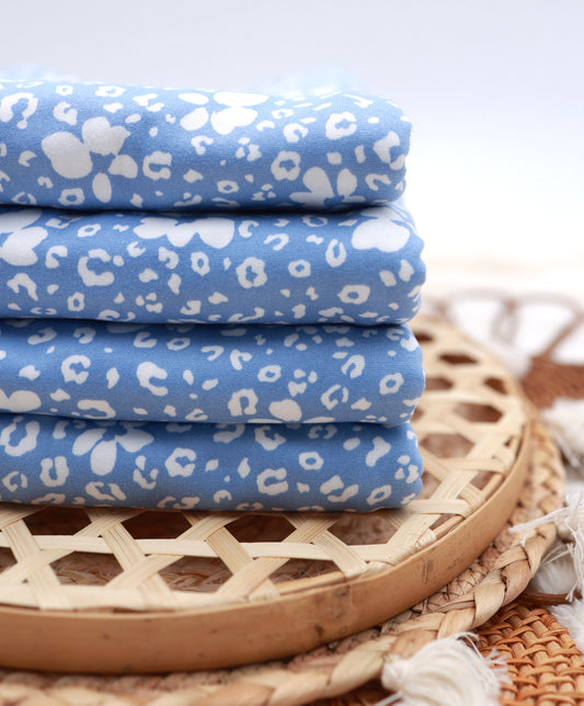 (DBP) Floral Cheetah On Blue