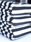 (Rib Fleece) Stripes Black & White