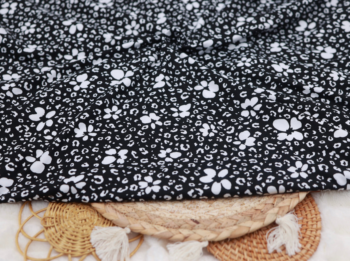 (DBP) Floral Cheetah On Black