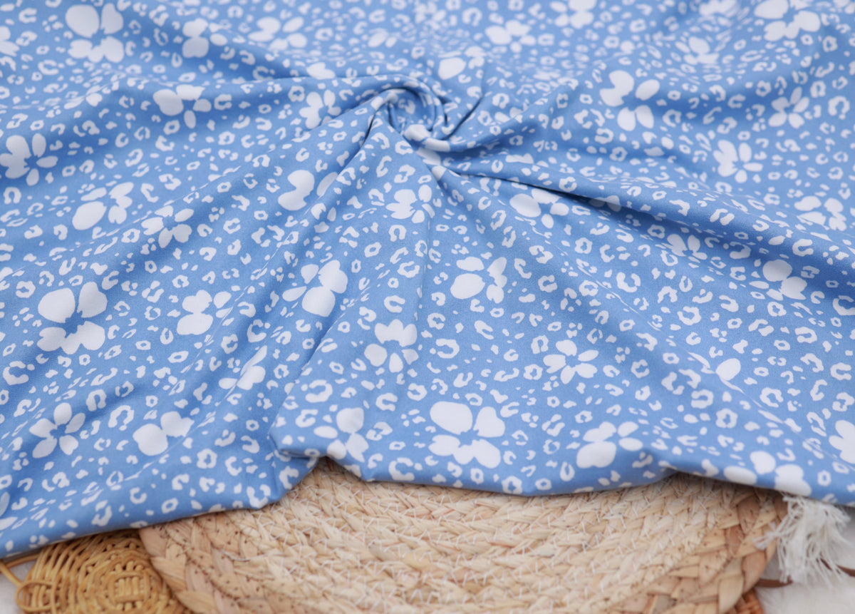 (DBP) Floral Cheetah On Blue