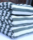 (Rib Fleece) Stripes Green & White