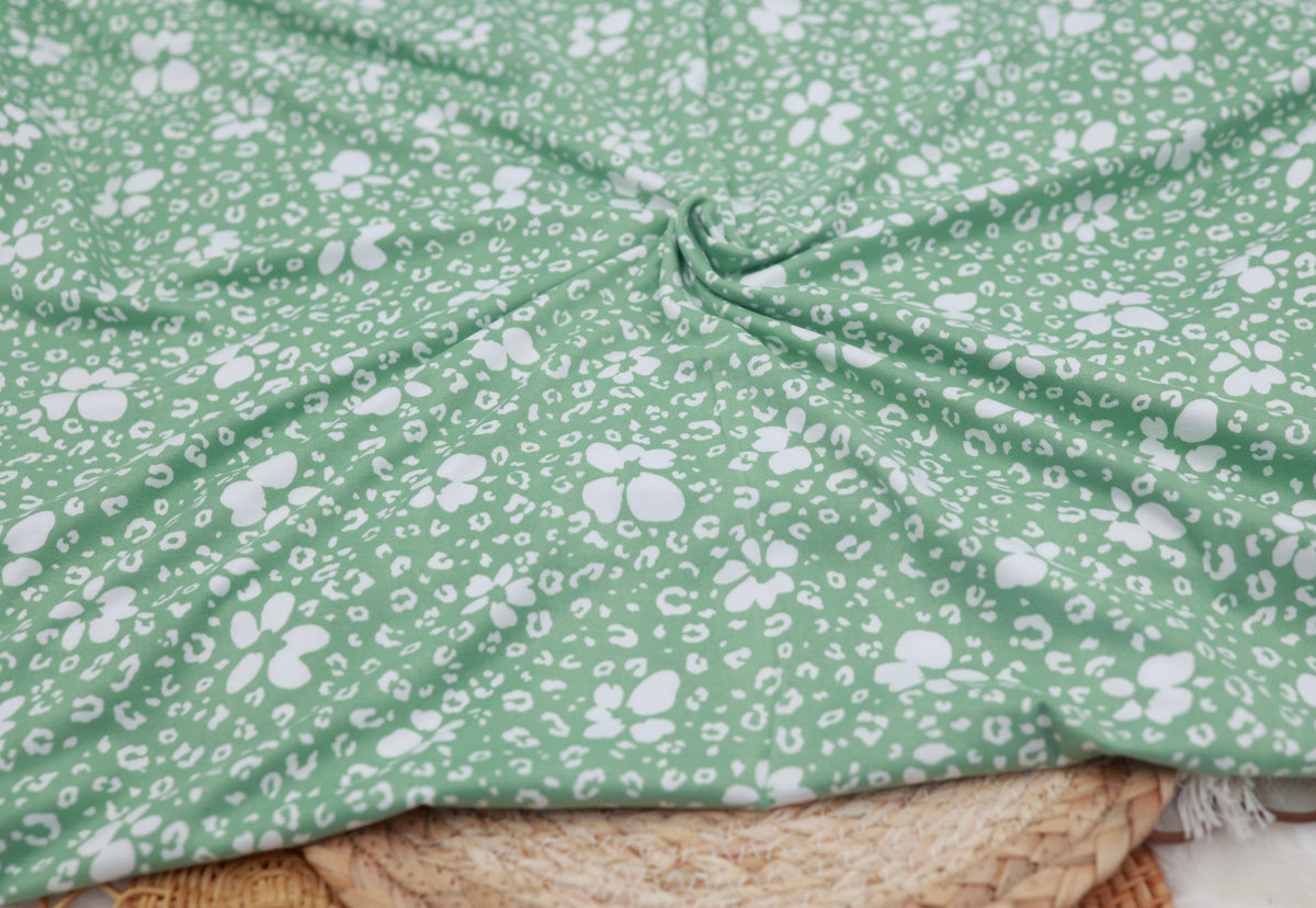 (DBP) Floral Cheetah On Pistachio