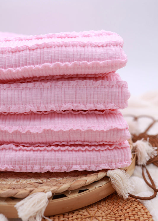 Knit Ruffle Lace (Pink)