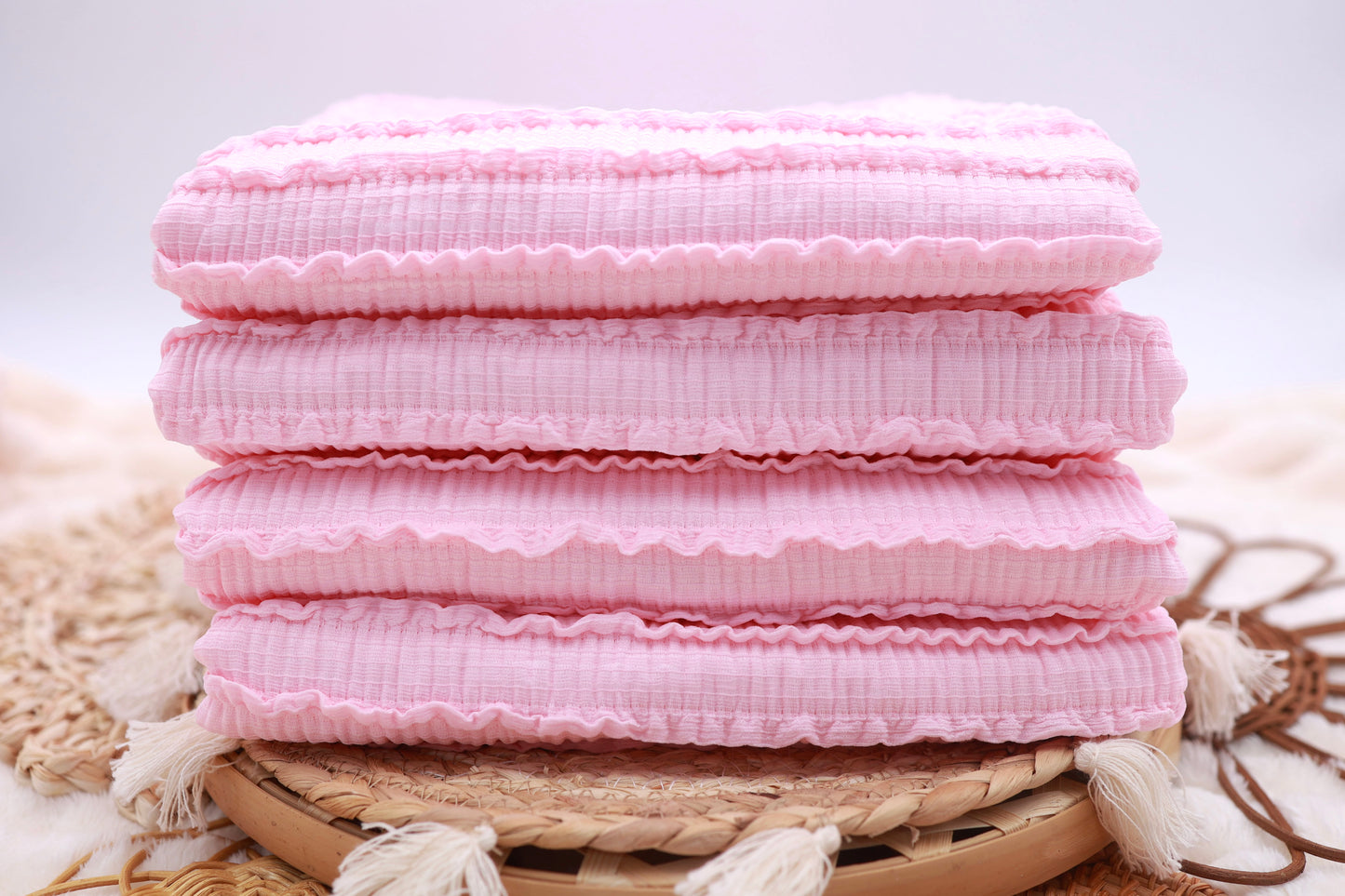 Knit Ruffle Lace (Pink)