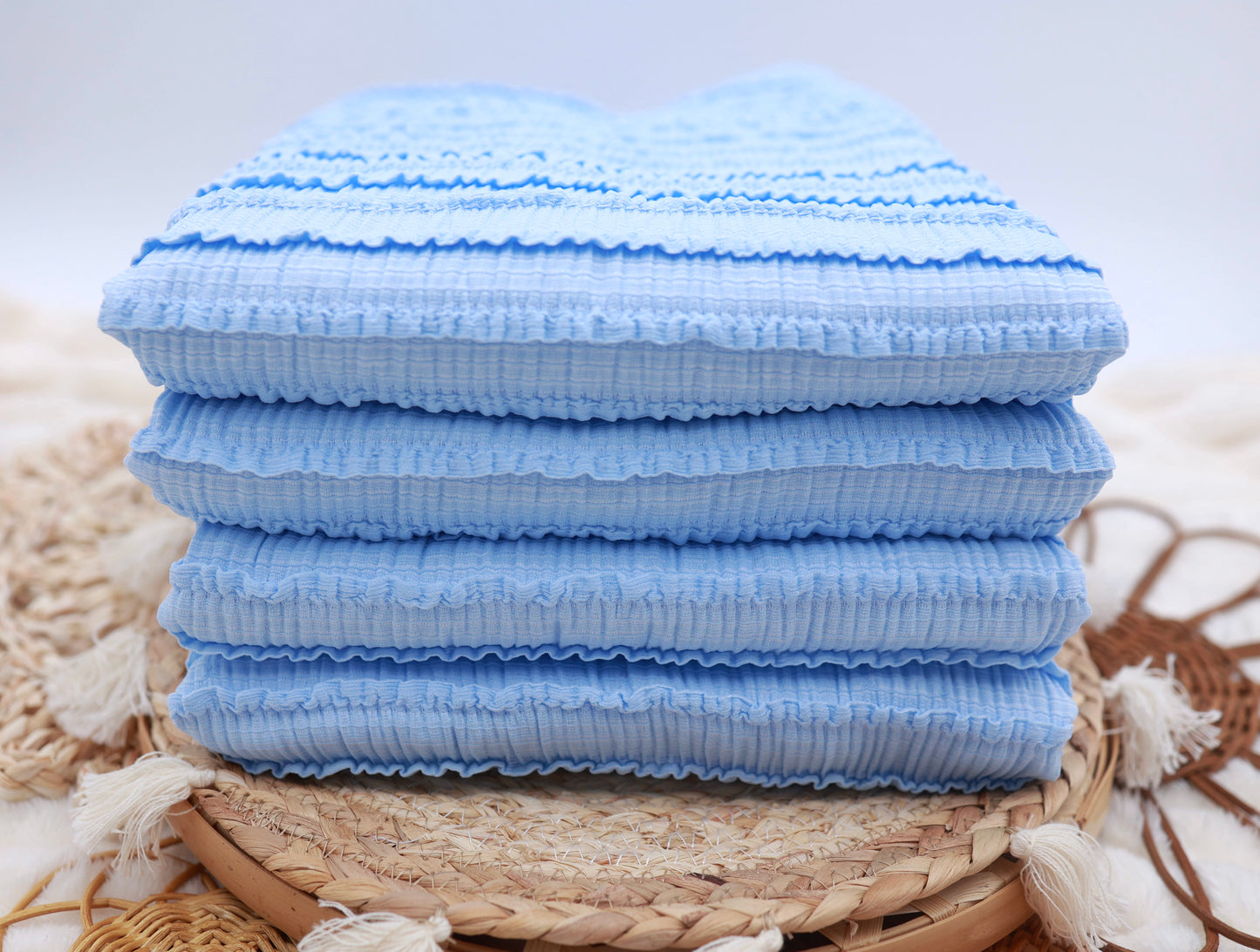 Knit Ruffle Lace (Blue)