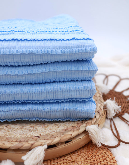 Knit Ruffle Lace (Blue)