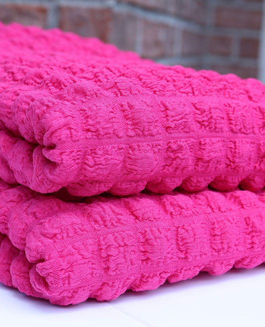 (Jacquard) Large Popcorn Hot Pink