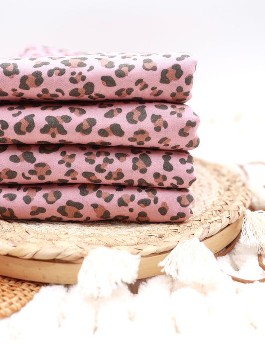 (French Terry) Leopard On Blush