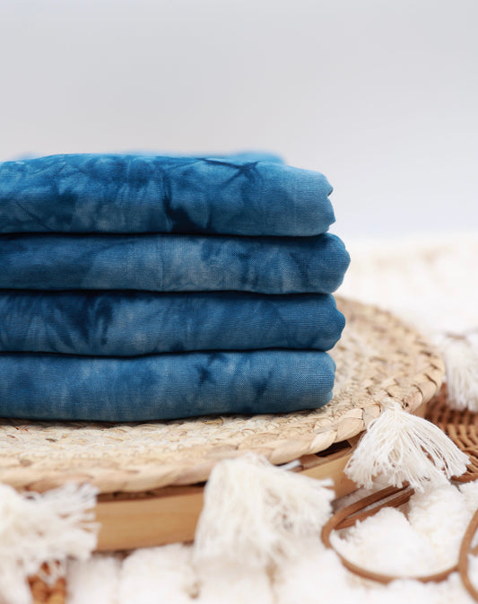 Navy Tie Dye On Lightweight Knit