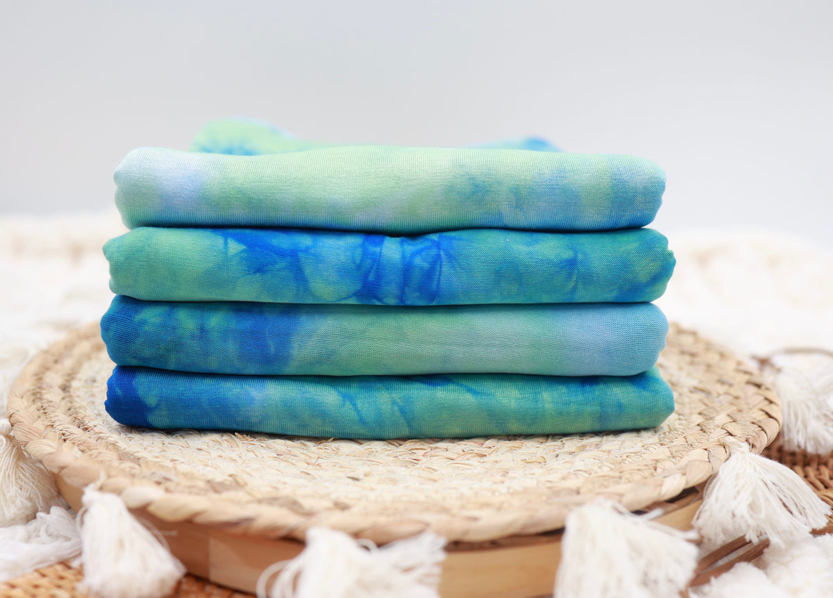 Turquoise Real Tie Dye On Lightweight Knit