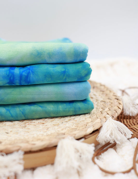 Turquoise Real Tie Dye On Lightweight Knit