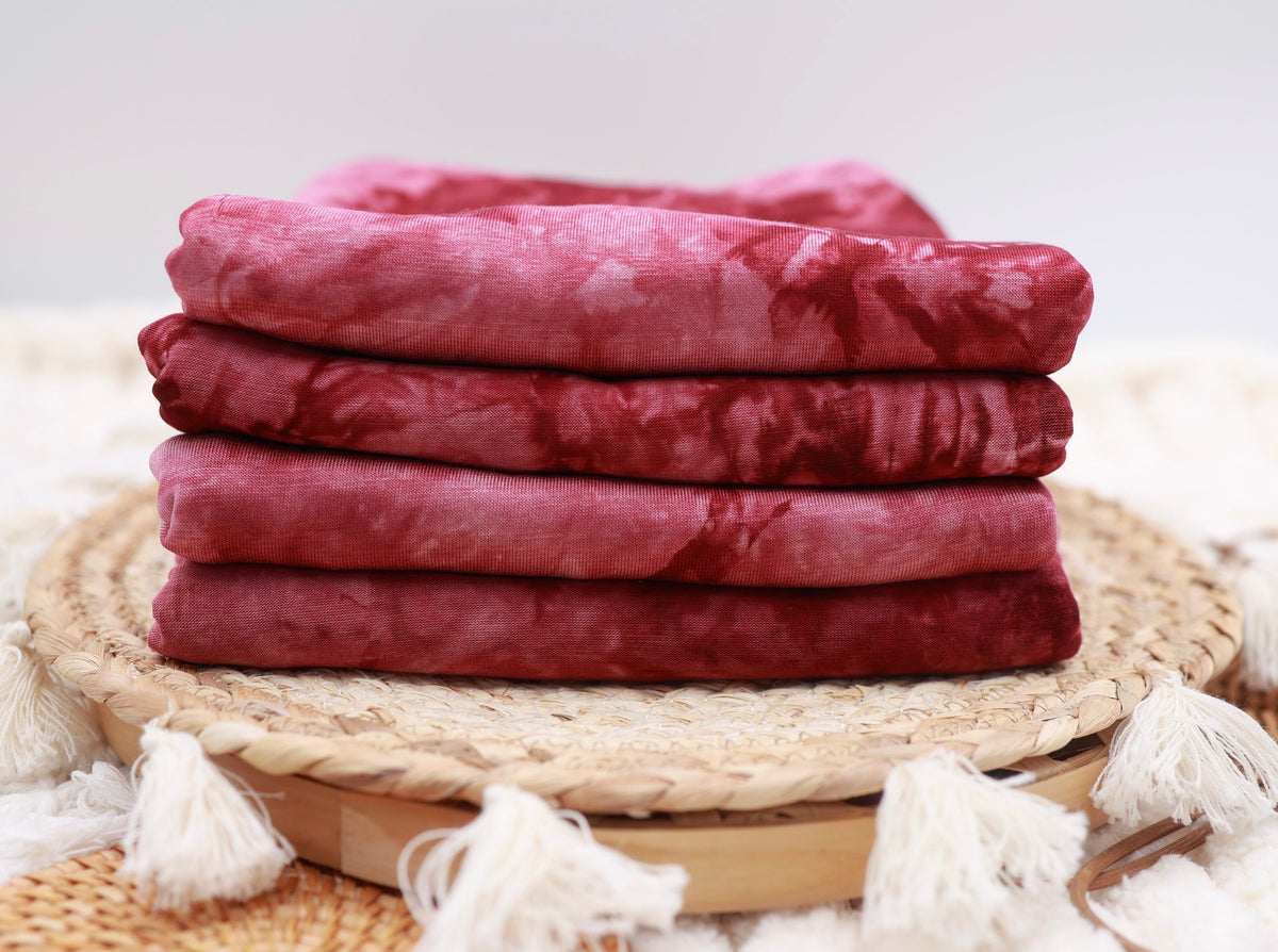 Red Real Tie Dye On Lightweight Knit