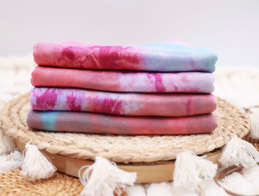 Coral Real Tie Dye On Lightweight Knit