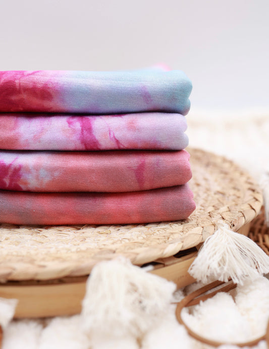 Coral Real Tie Dye On Lightweight Knit