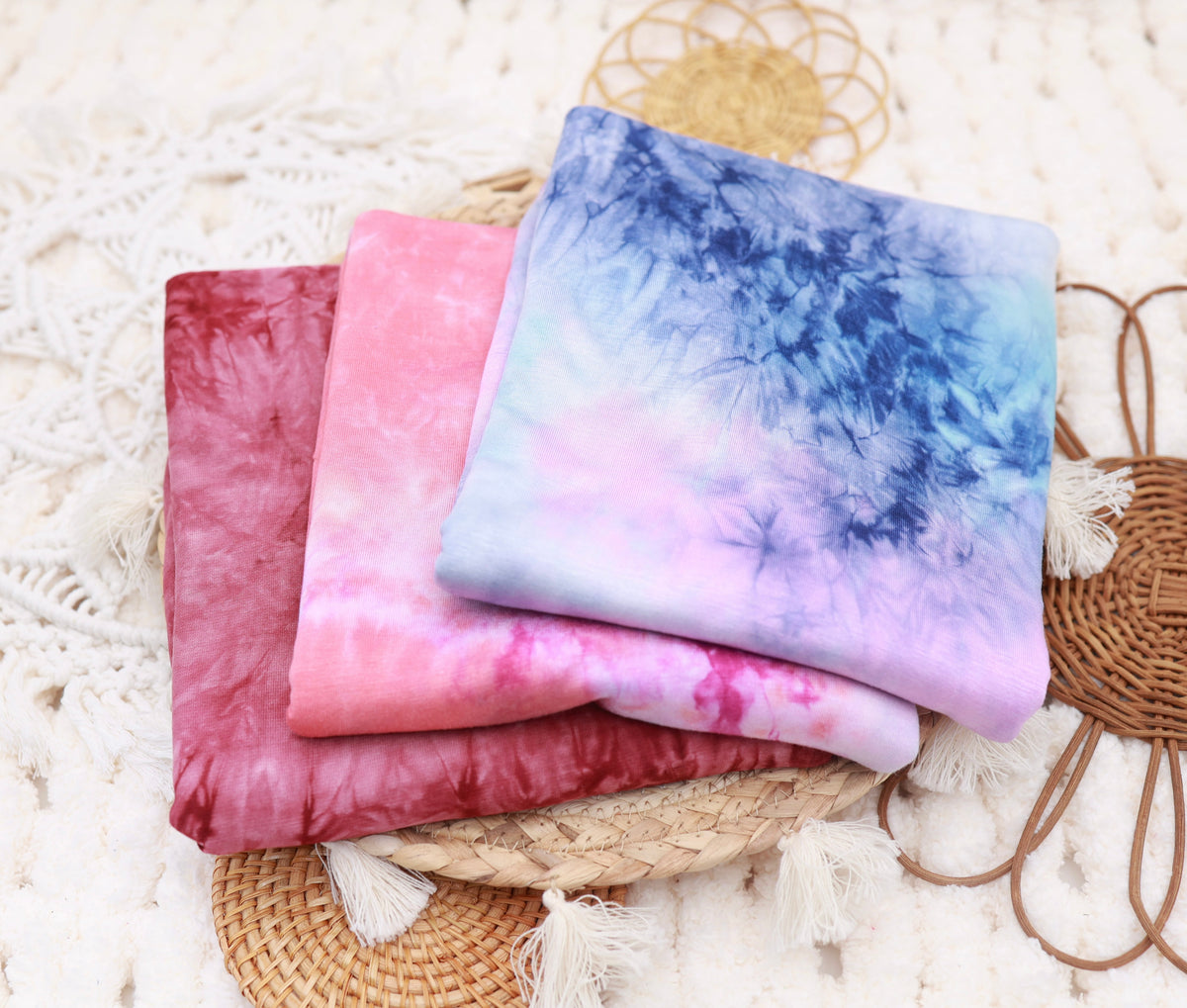 Red Real Tie Dye On Lightweight Knit