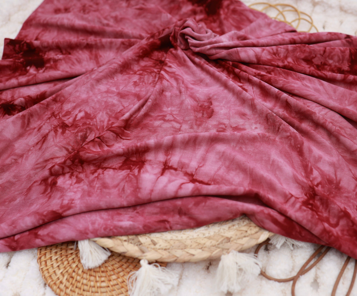 Red Real Tie Dye On Lightweight Knit