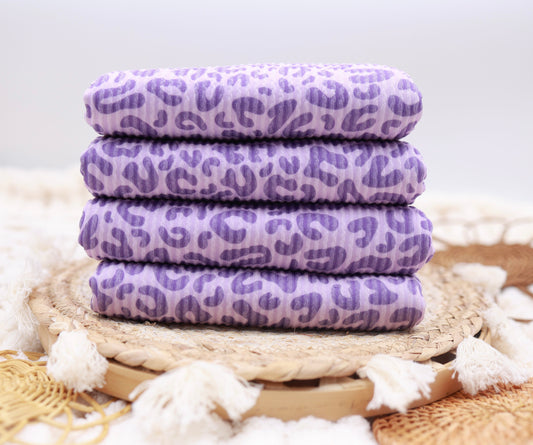 (Urban Rib) Bright Purple Leopard