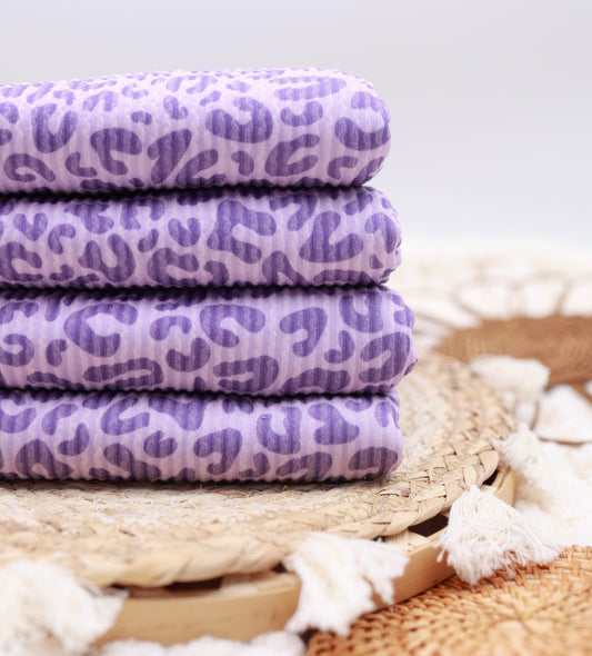 (Urban Rib) Bright Purple Leopard
