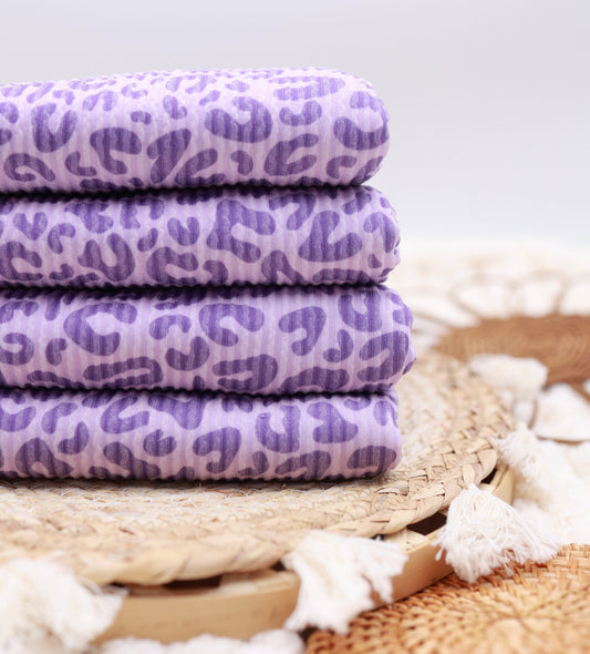 (Urban Rib) Bright Purple Leopard