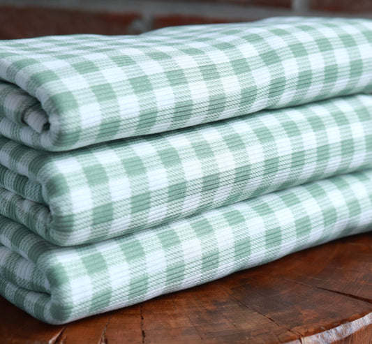 (Rib) Gingham Plaid Sage