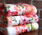 (Rib) Coral Floral On Cream