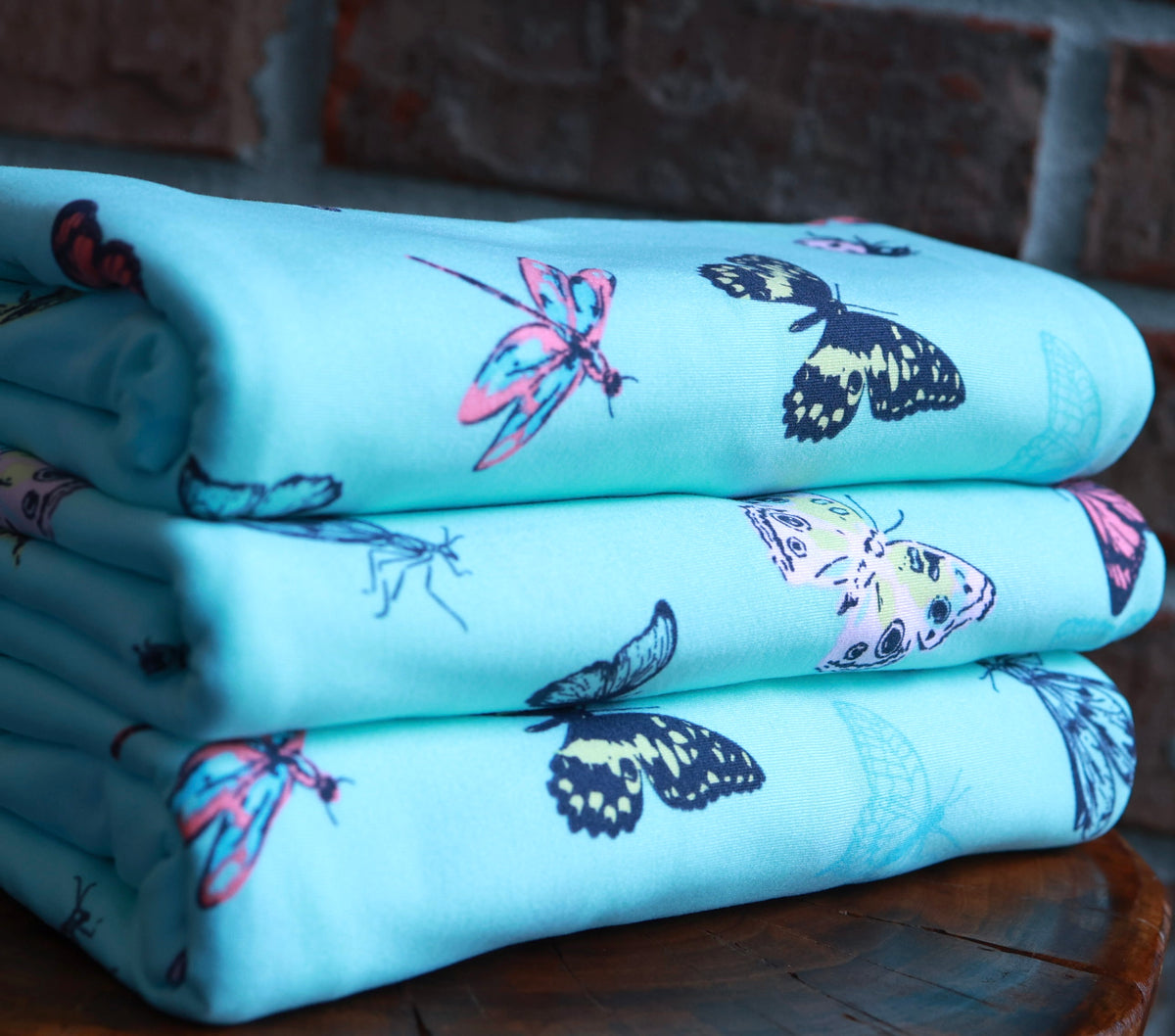 (DBP) Pastel Butterflies On Mint