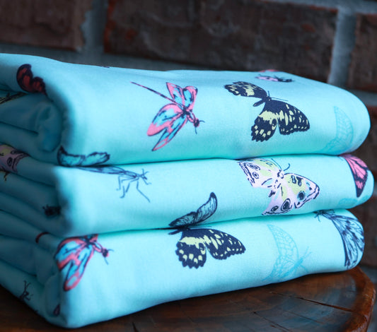 (DBP) Pastel Butterflies On Mint