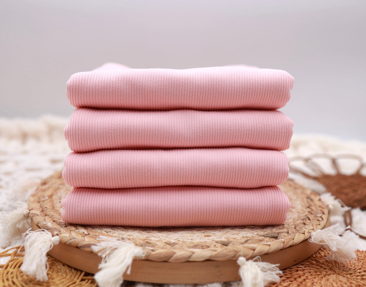 2x2 Rib Solid Pink Spring