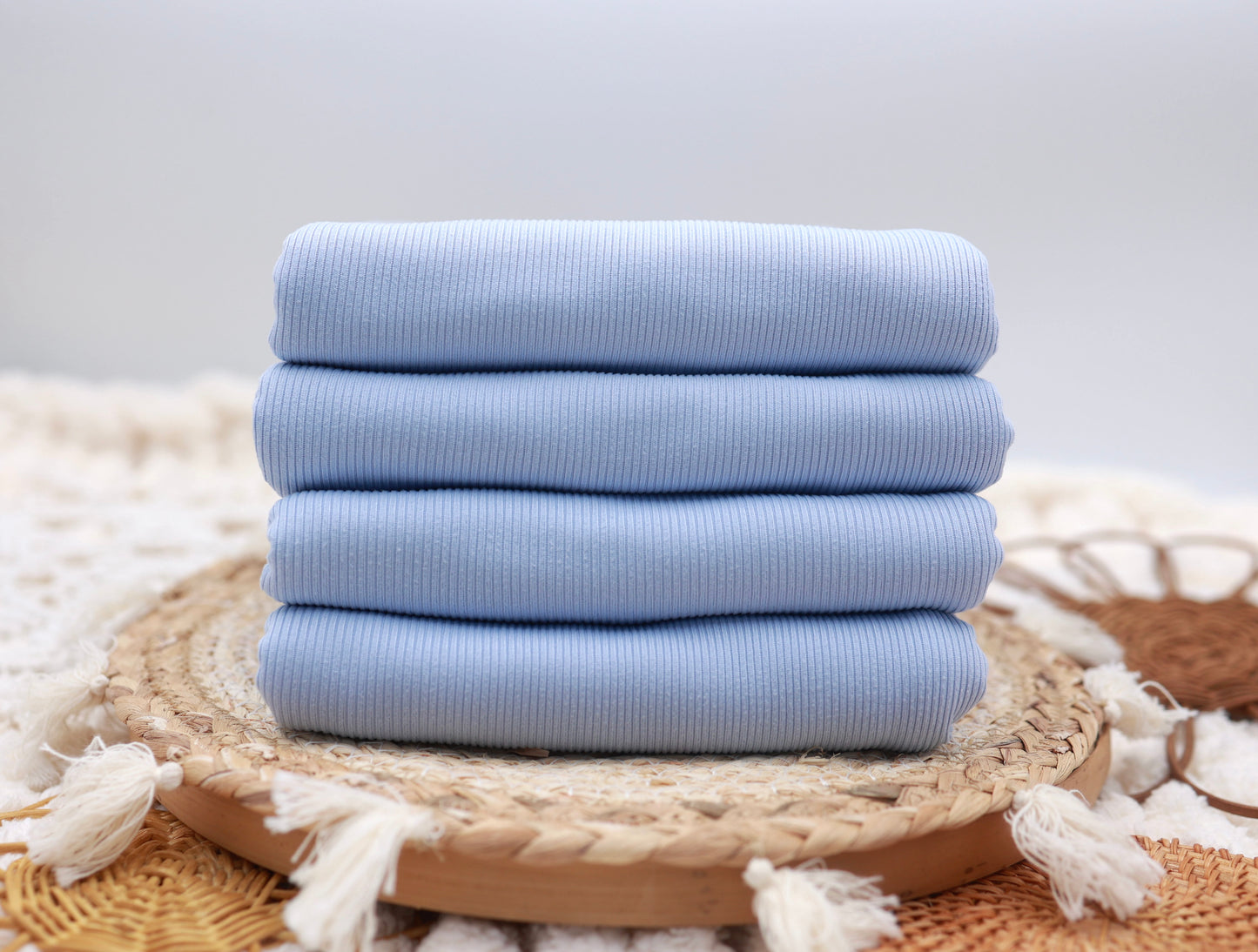 2x2 Rib Solid Blue Spring