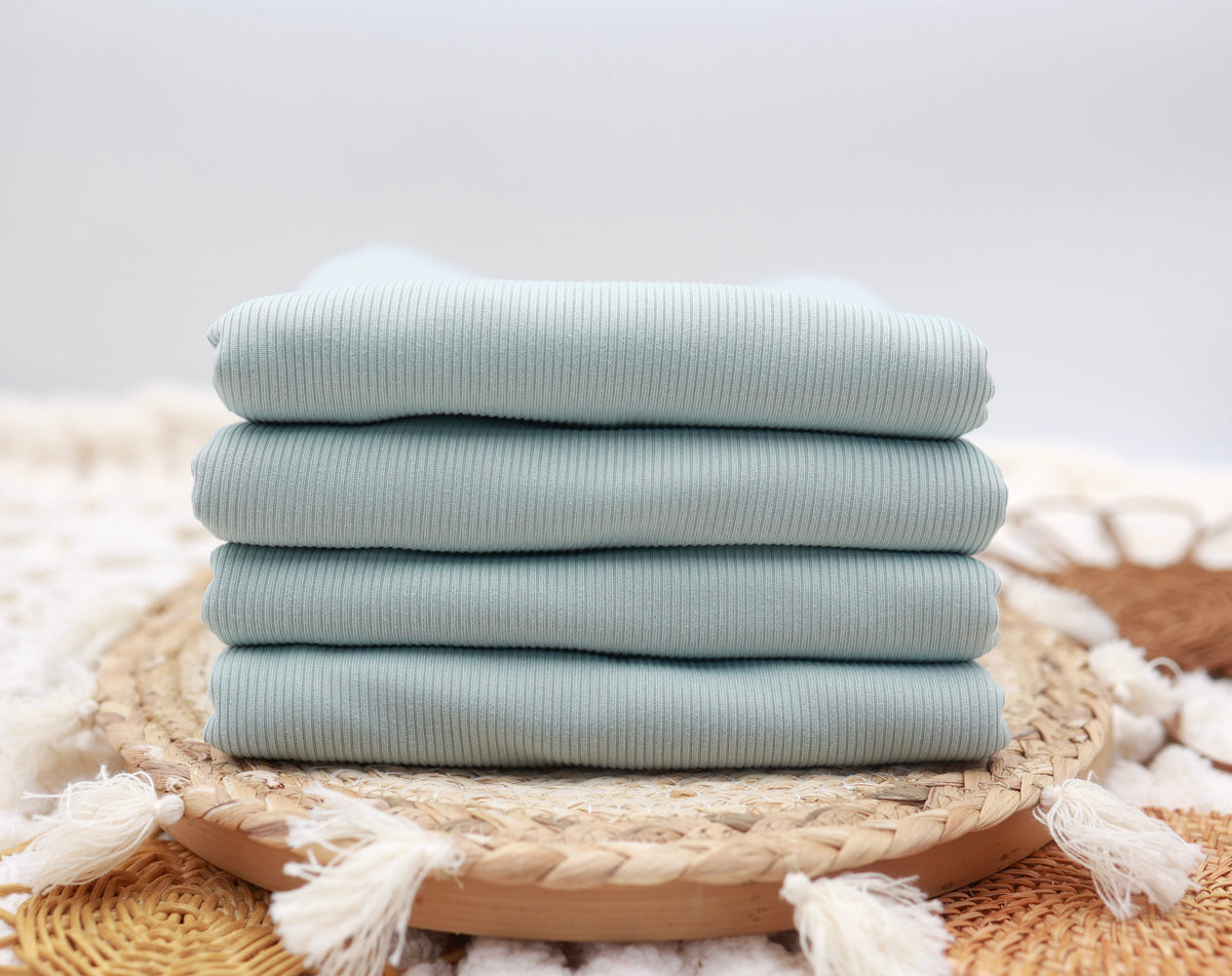 2x2 Rib Solid Sage Spring