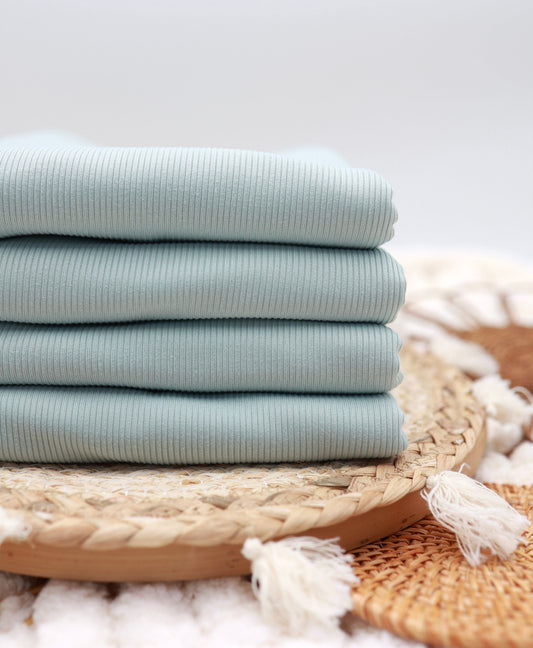 2x2 Rib Solid Sage Spring