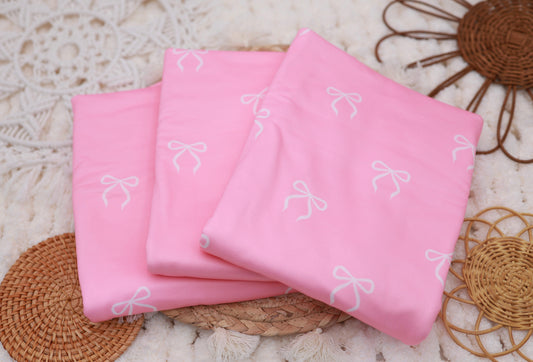 (DBP) White Bows On Pink