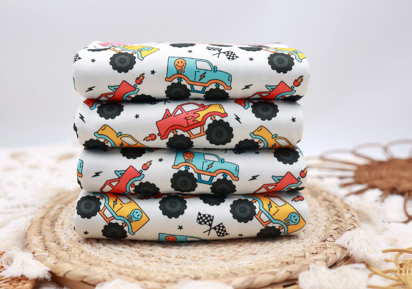 (DBP) Monster Trucks On White