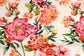 (Rib) Coral Floral On Cream
