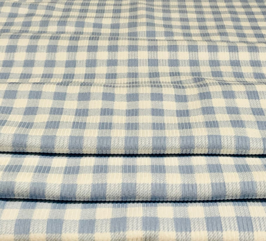 (Rib) Gingham Plaid Blue