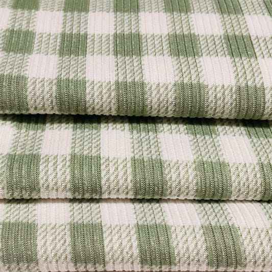 (Rib) Gingham Plaid Sage
