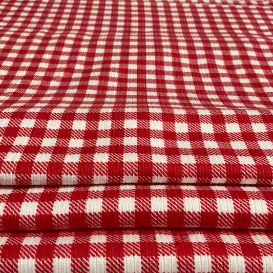 (Rib)Gingham Plaid Red