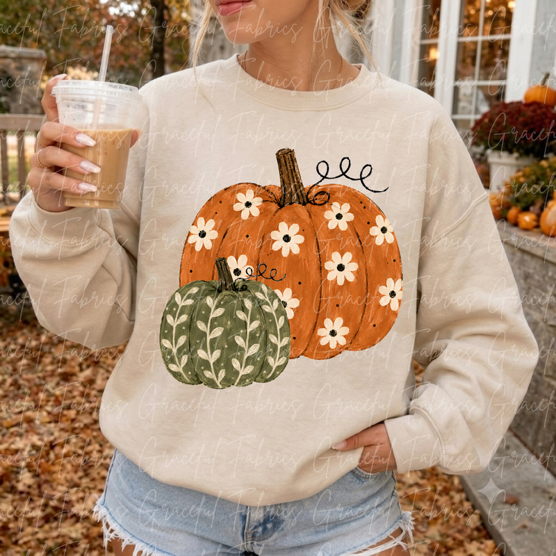 Fall Floral Pumpkins ST005