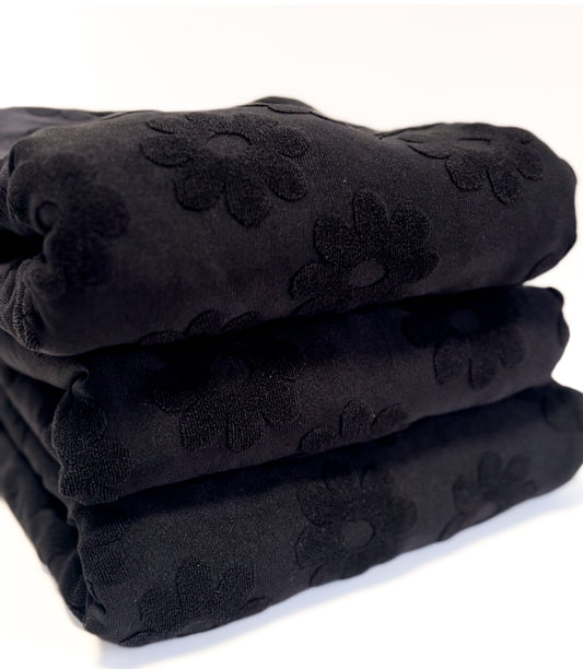 (Towel) Flower BLACK