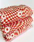 (DBP) Retro Checkered W/ Flower Orange