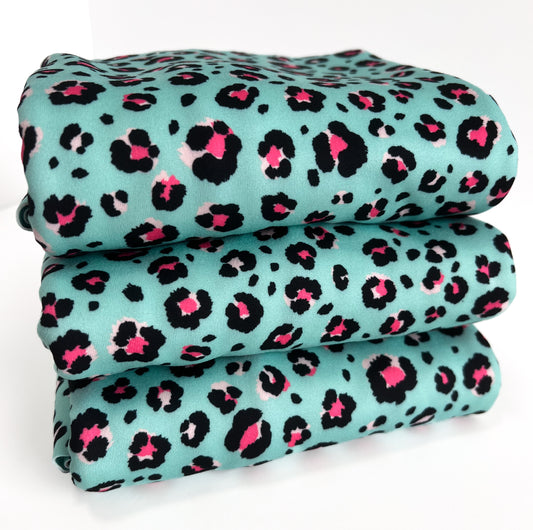 (DBP) Cheetah Print Mint/ Pink