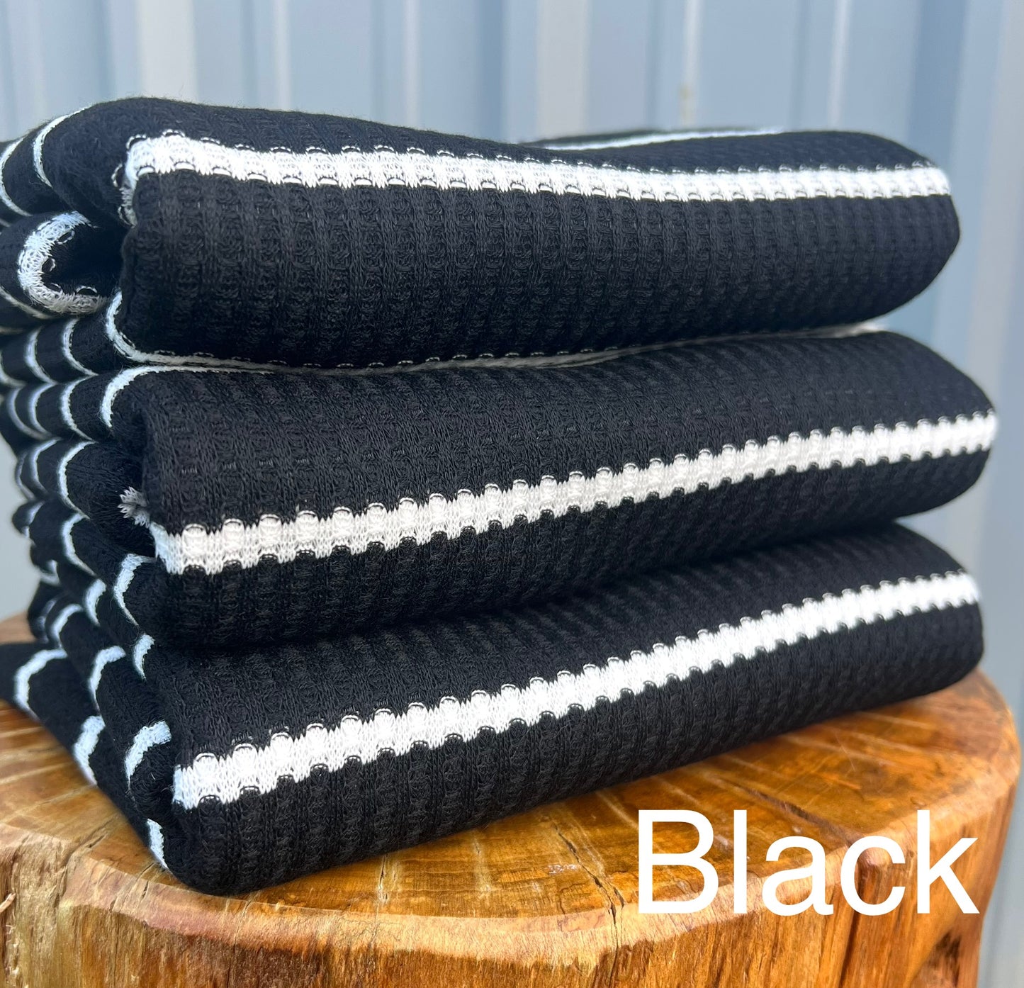 (Waffle) Stripes On Black