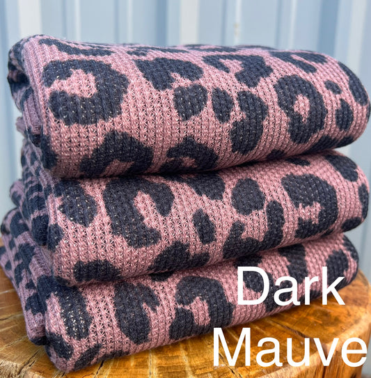 (Waffle) Leopard On Dark Mauve