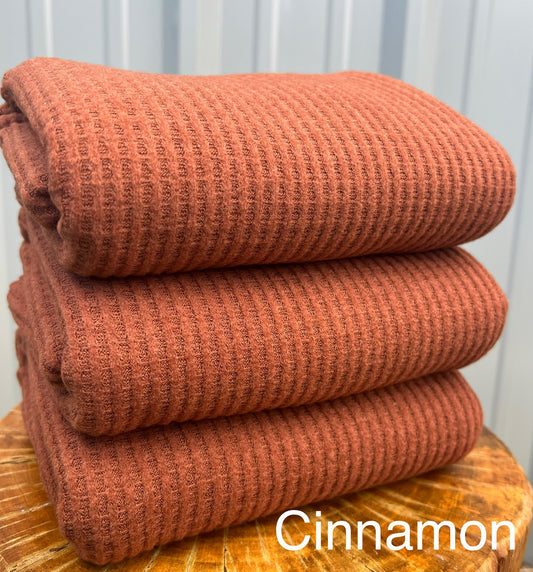 (Brushed Waffle) Solid Cinnamon